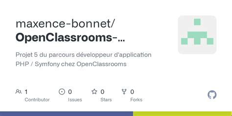 Github Maxence Bonnet Openclassrooms Da Php Symfony P Blog Projet