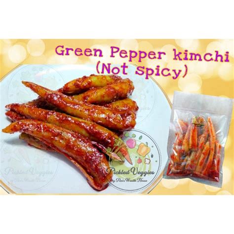 กิมจิพริก แบบไม่เผ็ด 🌶️green Pepper Kimchi Not Spicy 🌶️ โปรดอ่าน