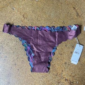 Pilyq Swim Nwt Pilyq Plume Peacock Teeny Bikini Bottoms Poshmark