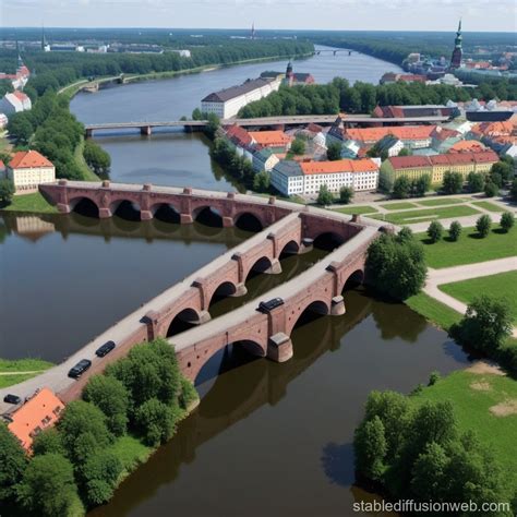 Seven Bridges of Königsberg, Prussia | Stable Diffusion Online