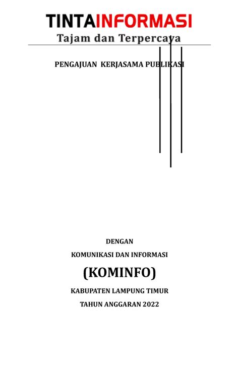 Proposal Pengajuan Kerjasama Publikasi Pengajuan Kerjasama Publikasi