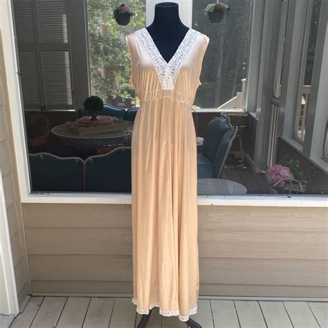 Vintage Intimates Sleepwear Vintage 7s 80s Union Label Lace Maxi Lingerie Poshmark
