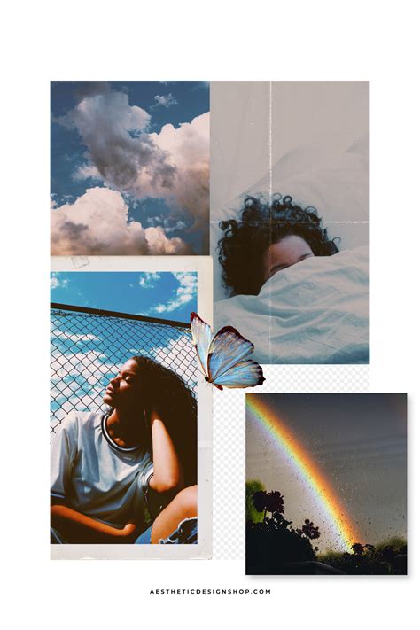 detail aesthetic collage template koleksi nomer