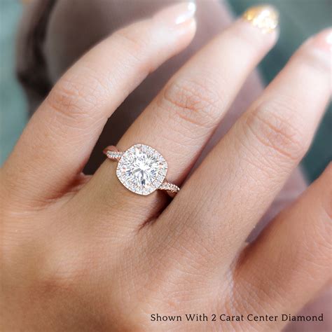 Cushion Cut Halo Engagement Rings