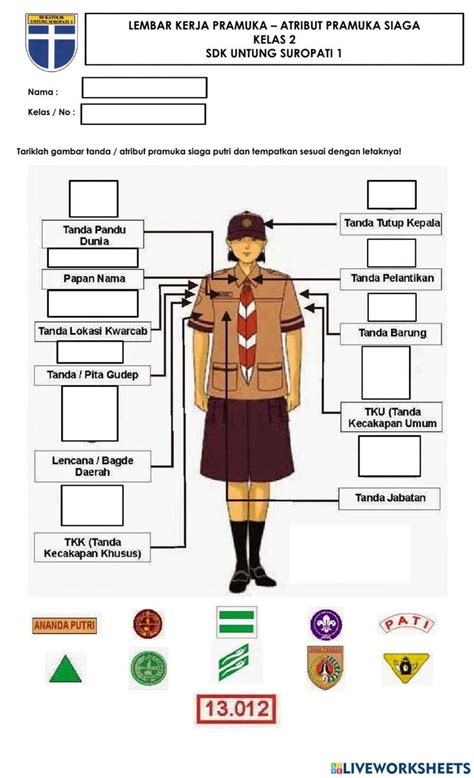 Latihan Pramuka Siaga Putri Jumat 6 Agustus 2021 Worksheet