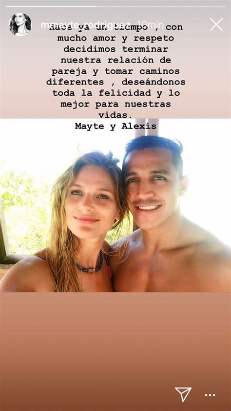 Mayte Rodríguez y Alexis Sánchez confirman quiebre de su relación TV