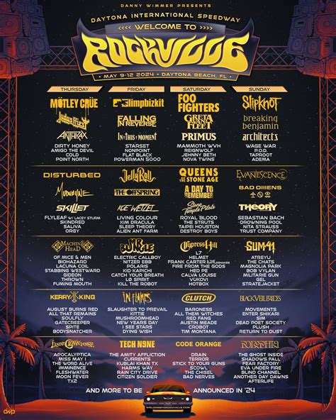 Welcome To Rockville 2024 Lineup Slipknot Foo Fighters Judas Priest