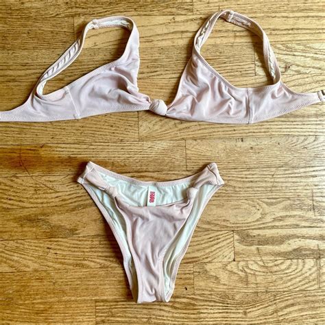 Solid And Striped Pink Bikini Set Gem