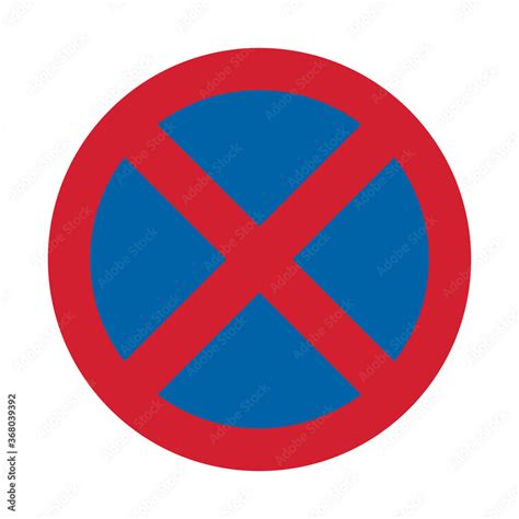 stopping clearway road sign vector illustration  red