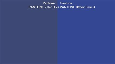 Pantone 2757 U Vs Pantone Reflex Blue U Side By Side Comparison