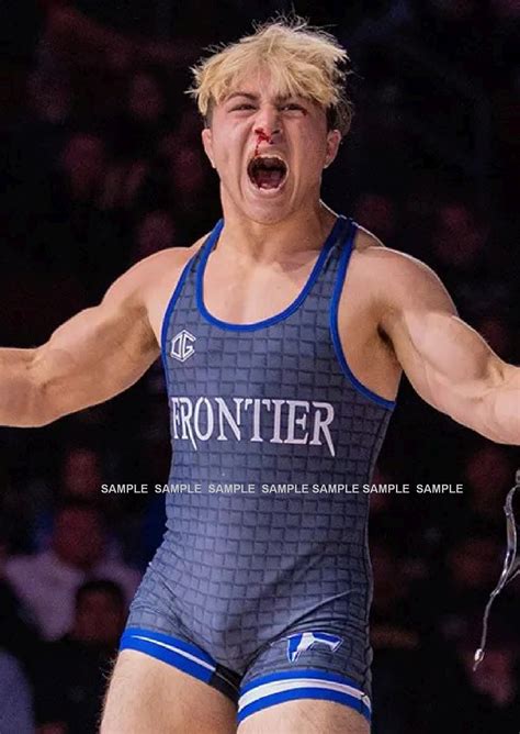 Matted Bulgy Photograph X W Wild Eyed Blonde College Wrestler Dude Stretchy Singlet Bulge