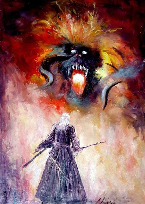 Epic Gandalf Vs Balrog Canvas Art Prints Lotr Wall Art Canvas Galerifoton