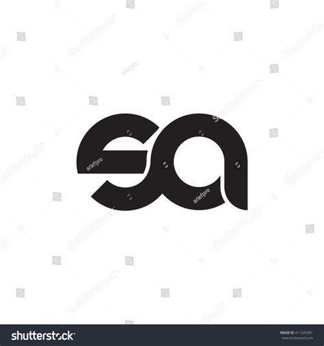 Initial Letter Sa Linked Round Lowercase Stock Vector Royalty Free