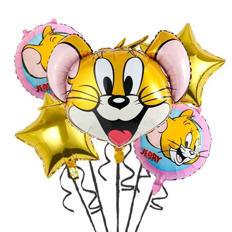 Mocsicka Tom And Jerry Foil Balloon Accessories Giant 5pcs Mocsicka