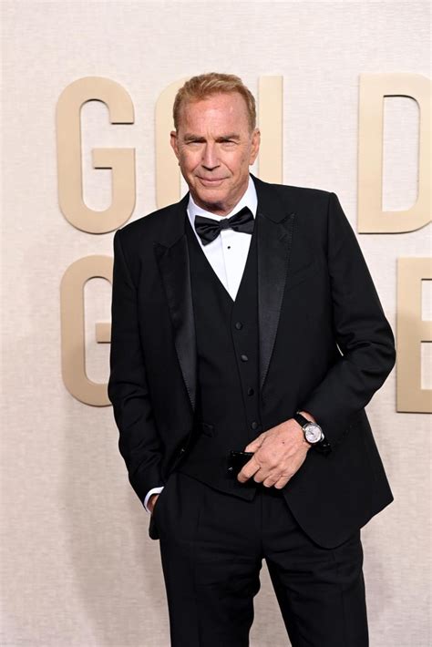 kevin costner attends  golden globes  missing  ceremony