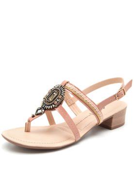 Sandália Dakota Pedraria Nude Compre Agora Dafiti Brasil