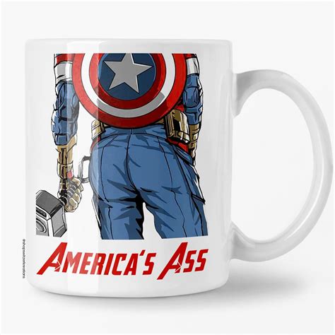 Amazon Switzer Kreations Americas Ass Mug Funny Captain America Coffee Mug Americas