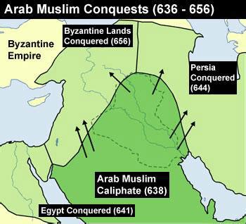 arab muslim conquest map