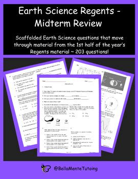 Earth Science Regents Midterm Review Questions With Key Tpt