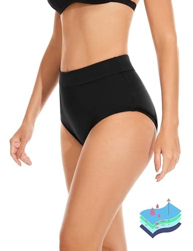 Ovruns Period Swimwear Leakproof Bikini Brief Bottoms Waterproof Menstrual Swim Bottoms For