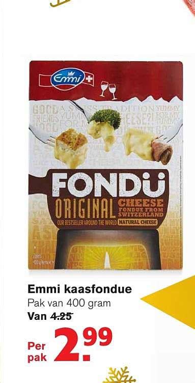 Emmi Kaasfondue Aanbieding Bij Hoogvliet Folders Nl