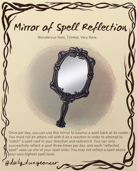 Dailydungeoneer On Instagram Mirror Of Spell Reflection Please