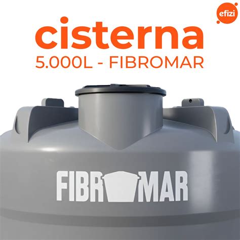Cisterna 5 Mil Litros - Cisterna 5.000 Litros Cinza Polietileno Fibromar | MadeiraMadeira