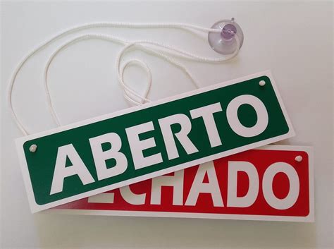 placa de sinalizacao aberto  fechado modelo alta qualidade