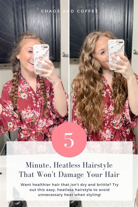 Heatless Hairstyles Heatless Curls Scrunchie Hairstyles Summer