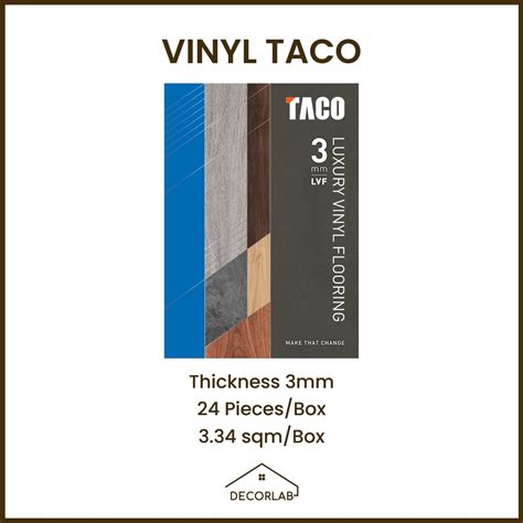 Jual Taco Vinyl 3mm Vinyl Flooring Vinyl Lantai Wood Series