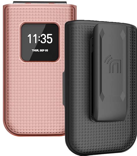 Case With Clip For Nokia 2720 V Flip Phone Nakedcellphone [rose Gold Pink] Snap On Hard Shell