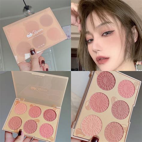 X T Beauty Six Color Blush Palette Japanese Almond Milk Tea Nude Atmosphere Shopee Philippines
