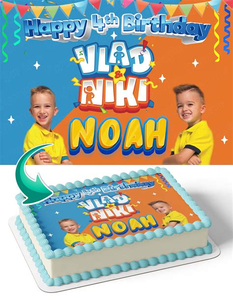 Vlad and Niki Youtuber Kids Edible Cake Toppers – Ediblecaketopper