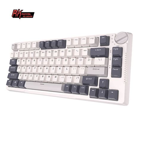 Royal Kludge RKH81 Tri Mode RGB 81 Keys Hot Swappable Mechanical Keyboard White Night Blue