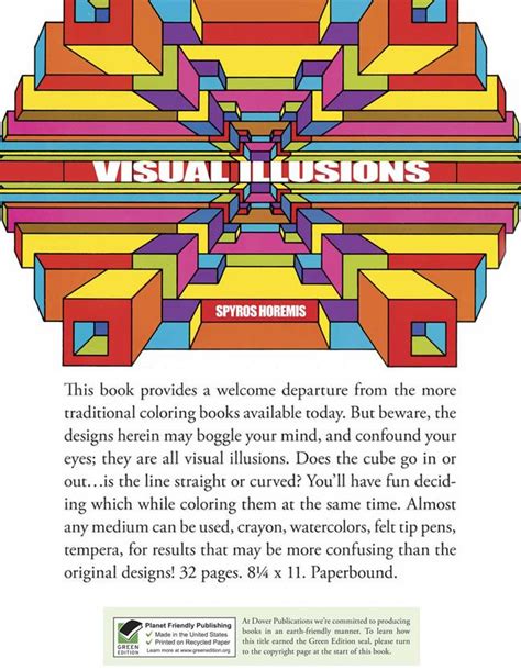 Welcome To Dover Publications Visual Illusions Coloring Book Coloring