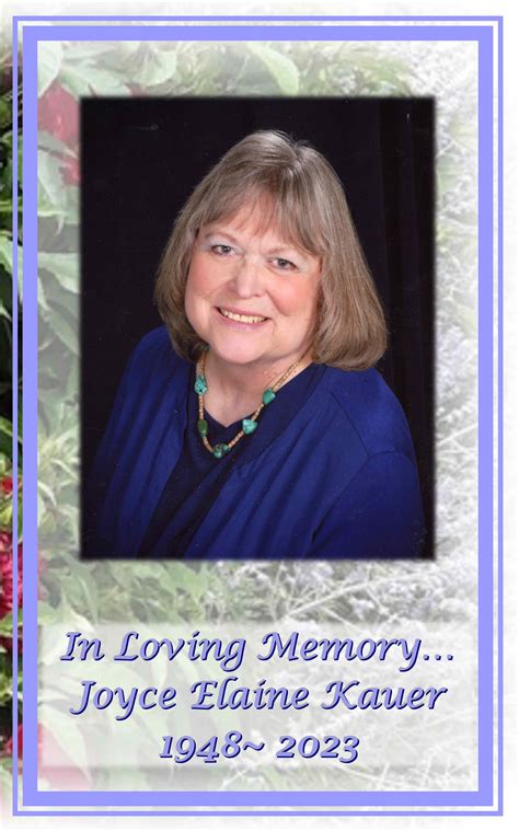 Obituary | Joyce Elaine Kauer of Rapid City, South Dakota | Osheim