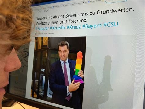 S Der Und Sein Regenbogen Dildo So Lacht Das Netz Ber Den Csu Spitzenmann