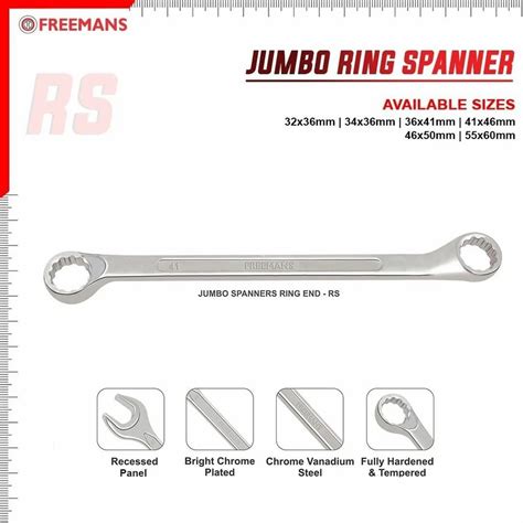 Freemans Jumbo Ring Spanner Chrome Vanadium Alloy Steel At Rs 50 Piece