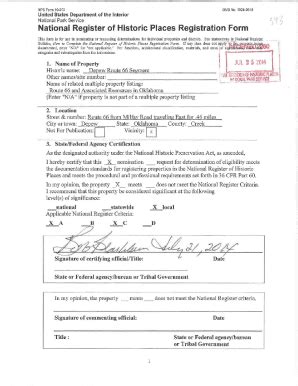 Fillable Online Fillable Online OMB No 1024 0018 NPS Form 10 900