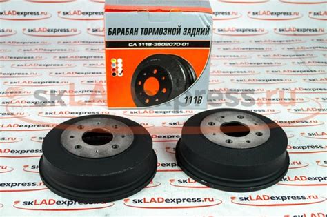 Тормозные барабаны задние (чугун) на ВАЗ 2108, 2109, 21099, 2110, 2111 ...