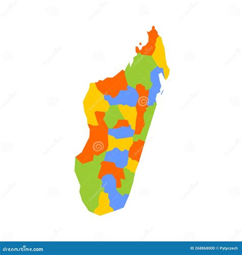 Madagascar Political Map Of Administrative Divisions Stock Photography