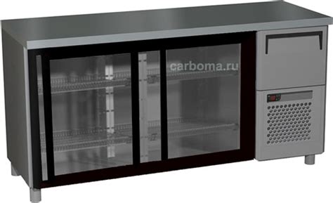 Холодильный стол с прозрачными дверцами Carboma T57 M2-1-C 0430 (BAR ...