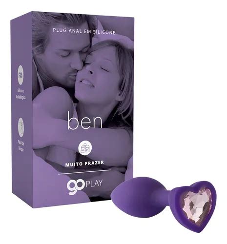 Tapón anal Go Play Ben de silicona con forma de corazón x cm color lila MercadoLibre