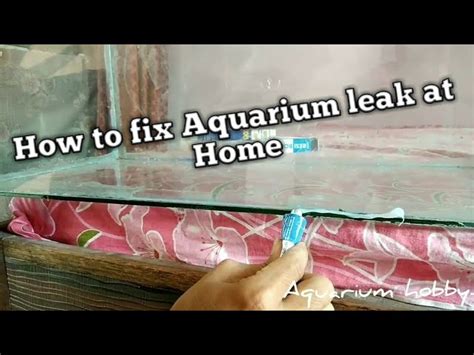 how to fix aquarium leak