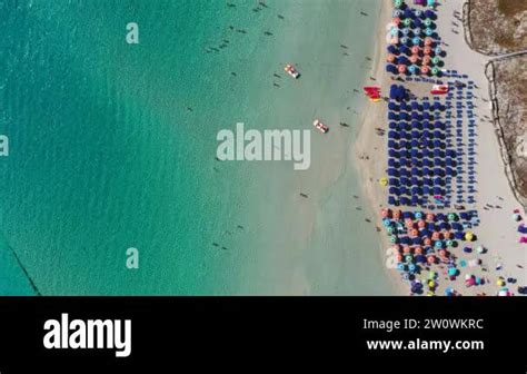 Stunning Aerial View Of Pelosa Beach Spiaggia Della Pelosa Stintino