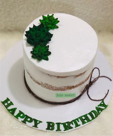 Naked Cake With Succulent Flowers Cake By Jojosweet CakesDecor