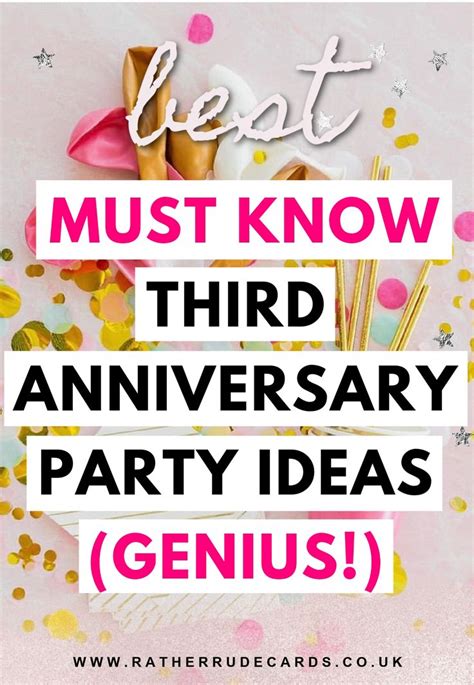 Best Diy Creative Third Anniversary Party Ideas Decor And Games In