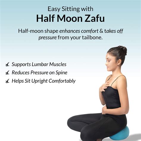 Cushions And Zafu Buy Cyan Halfmoon Meditation Cushion Online Core Asana