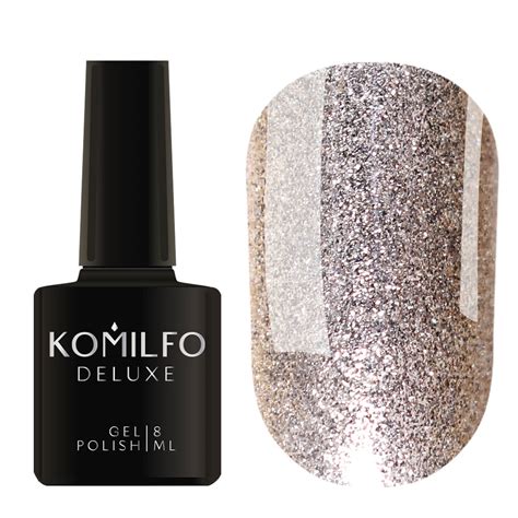 Gel Polish Komilfo DeLuxe Series G001 (golden, large glitter), 8 ml ...