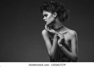 Attractive Topless Womanmonochrome Portrait Sexy Naked Stock Photo Edit Now